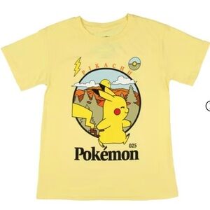 Pokemon Kids Pikachu Outdoor Vintage Post Card Graphic T-Shirt, Size L (10/12)